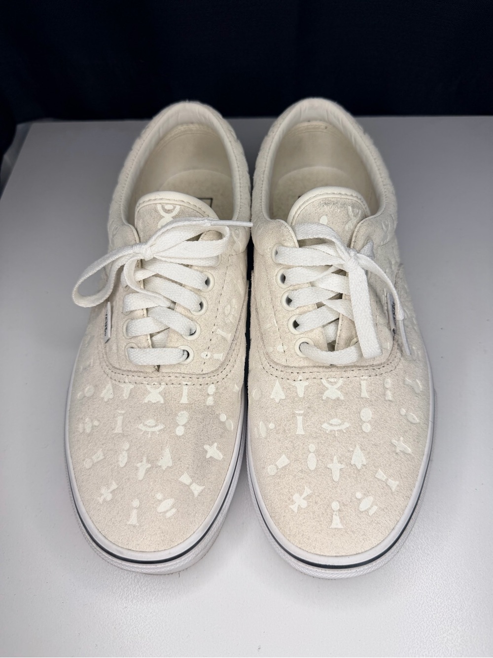 White UFO Vans Sneakers
